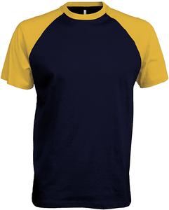 Kariban K330 - BASE BALL - CONTRAST T-SHIRT Navy/Yellow