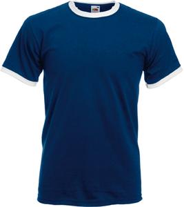 Fruit of the Loom SC61168 - Ringer T (61-168-0) Navy/White