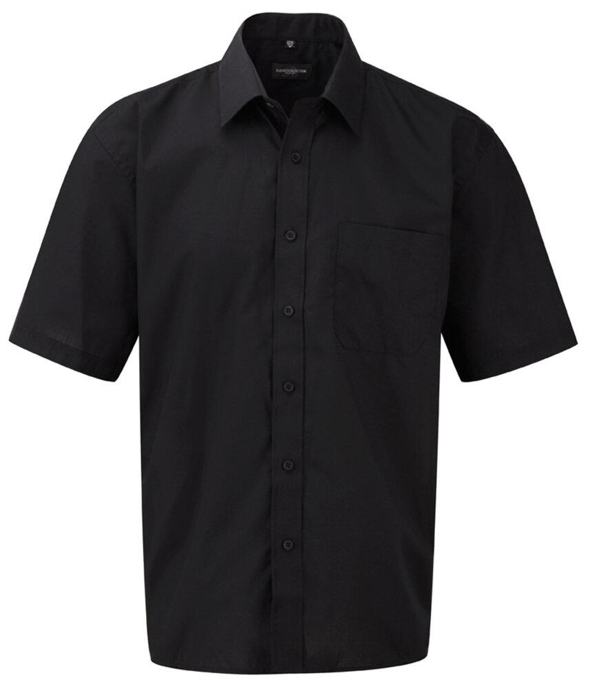 Russell Collection RU935M - Men's Short Sleeve Polycotton Easy Care Poplin Shirt
