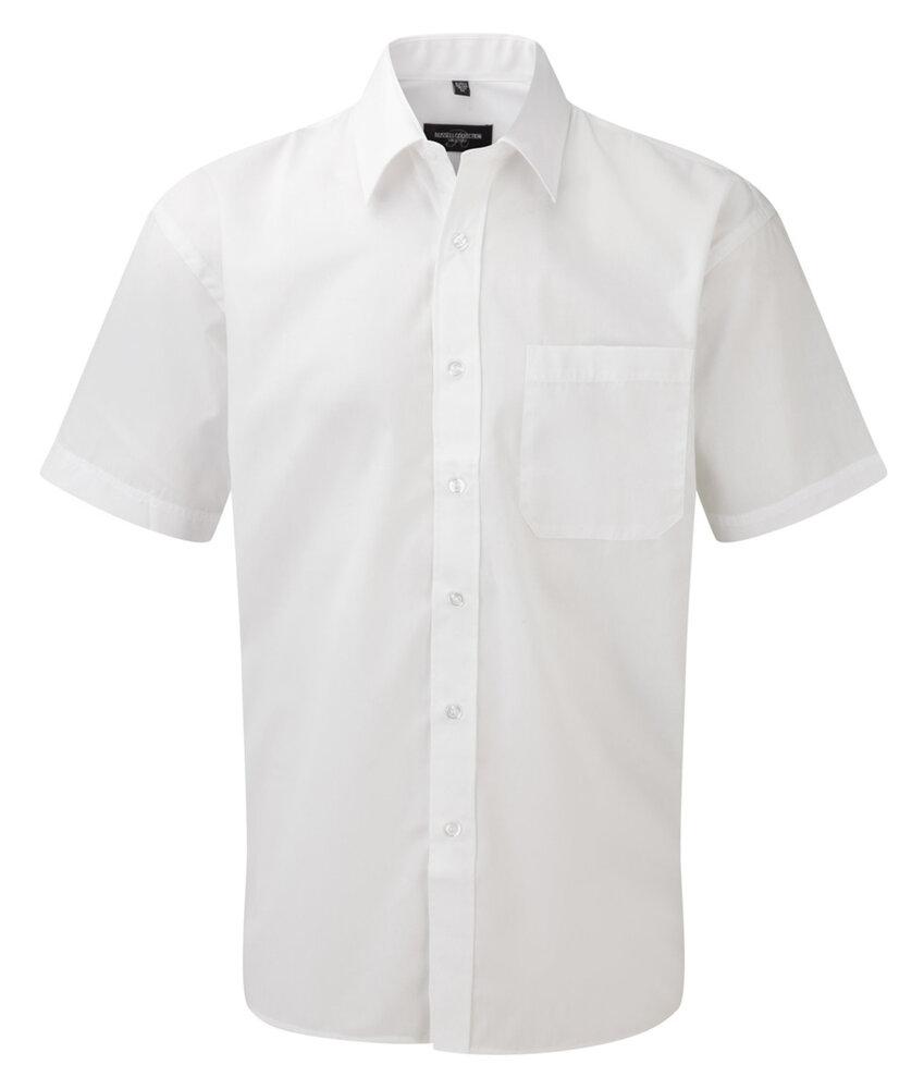 Russell Collection RU935M - Men's Short Sleeve Polycotton Easy Care Poplin Shirt