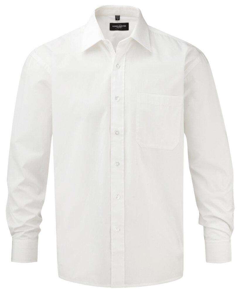 Russell Collection RU936M - Men's Long Sleeve Pure Cotton Easy Care Poplin Shirt