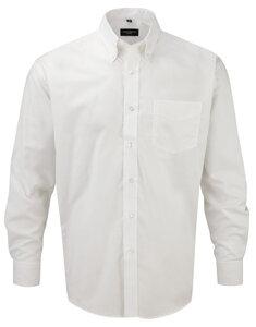 Russell Collection RU932M - Men's Long Sleeve Easy Care Oxford Shirt White