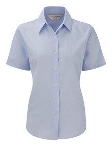 Russell Collection RU933F - Ladies' Short Sleeve Easy Care Oxford Shirt Oxford Blue