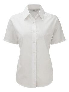 Russell Collection RU933F - Ladies' Short Sleeve Easy Care Oxford Shirt White