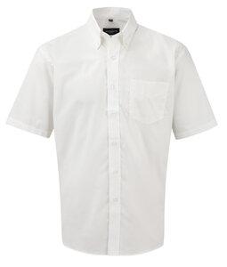 Russell Collection RU933M - Men's Short Sleeve Easy Care Oxford Shirt White