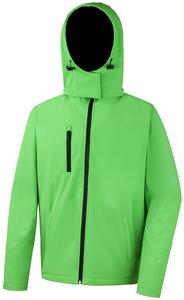 Result R230M - Core TX performance hooded softshell jacket Vivid Green/ Black