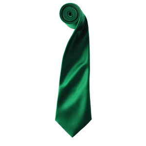 Premier PR750 - 'Colours' Satin Tie Bottle green
