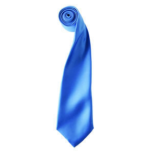 Premier PR750 - 'Colours' Satin Tie Mid Blue