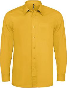 Kariban K545 - JOFREY - MEN'S LONG SLEEVE EASY CARE POLYCOTTON POPLIN SHIRT Yellow