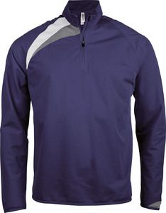 ProAct PA328 - ZIP NECK TRAINING TOP Sporty Navy / White / Storm Grey