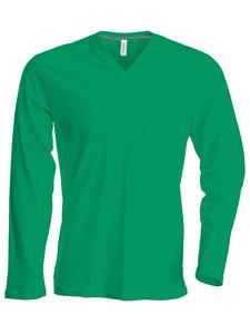 Kariban K358 - MEN'S LONG SLEEVE V-NECK T-SHIRT Kelly Green