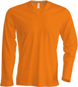 Kariban K358 - MEN'S LONG SLEEVE V-NECK T-SHIRT Orange
