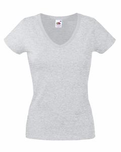 Fruit of the Loom SC61398 - Lady Fit V Neck (61-398-0) Heather Grey