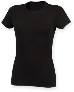 Skinnifit SK121 - SF Ladies Feel Good Stretch T-Shirt Black/Black
