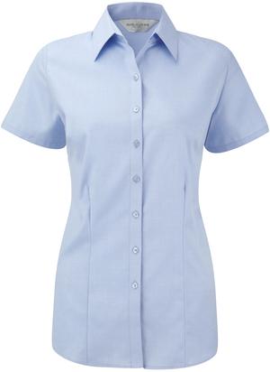Russell Collection RU963F - Ladies Short Sleeve Herringbone Shirt