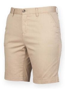 Front Row FR606 - Ladies Stretch Chino Shorts Stone