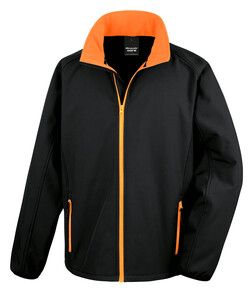 Result R231M - Core Printable Soft Shell Black / Orange