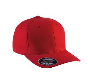 K-up KP907 - FLEXFIT® BRUSH COTTON CAP - 6 PANELS Red