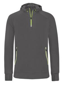 Proact PA360 - 1/4 zip hooded sports sweatshirt Dark Grey