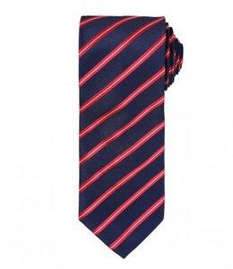 Premier PR784 - Sports Stripe Tie Navy/Red