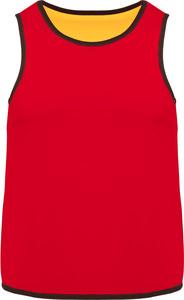 Proact PA046 - Kids' reversible rugby bib Sporty Red / Sporty Yellow