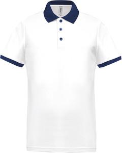 Proact PA489 - Men's performance piqué polo shirt White / Sporty Navy