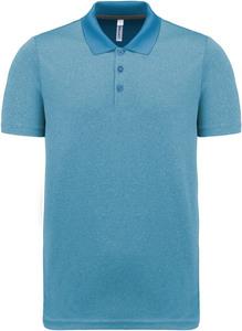 Proact PA496 - Adult short-sleeved marl polo shirt Steel Blue Heather
