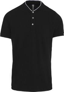 Kariban K223 - Men's short-sleeved polo shirt with Mandarin collar Black / Oxford grey