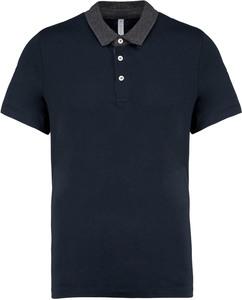 Kariban K260 - Men's two-tone jersey polo shirt Navy/Dark Grey Heather