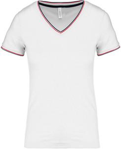 Kariban K394 - Ladies’ piqué knit V-neck T-shirt