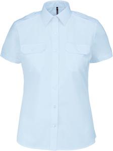 Kariban K504 - Ladies’ short-sleeved pilot shirt Sky Blue