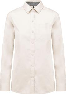 Kariban K585 - Ladies’ Nevada long sleeve cotton shirt Angora (Natural)