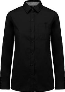 Kariban K585 - Ladies’ Nevada long sleeve cotton shirt Black