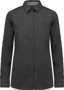 Kariban K585 - Ladies’ Nevada long sleeve cotton shirt Dark Grey