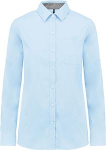 Kariban K585 - Ladies’ Nevada long sleeve cotton shirt Sky Blue