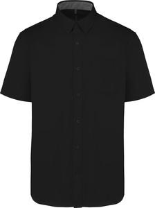 Kariban K587 - Men's Ariana III short sleeve cotton shirt Black