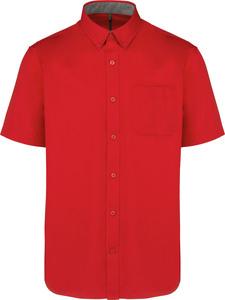 Kariban K587 - Men's Ariana III short sleeve cotton shirt Red