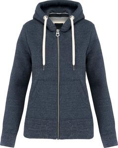 Kariban KV2307 - Ladies' vintage zipped hooded sweatshirt Night Blue Heather