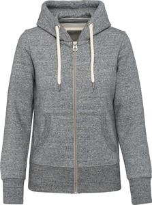 Kariban KV2307 - Ladies' vintage zipped hooded sweatshirt Slub Grey Heather