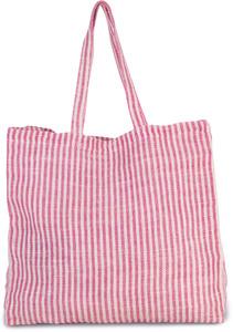 Kimood KI0236 - JUCO STRIPED SHOPPER BAG Magenta / Natural