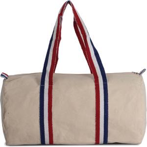 Kimood KI0632 - Cotton canvas hold-all bag Natural / Reflex Blue / White / French Red
