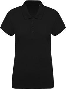 Kariban K210 - Ladies’ organic piqué short-sleeved polo shirt Black