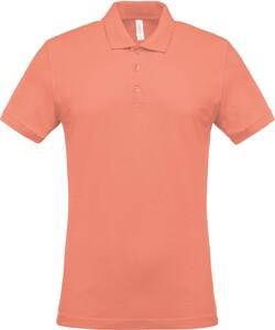 Kariban K254 - Men's short-sleeved piqué polo shirt True Coral