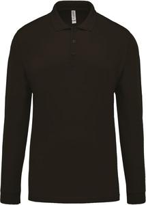 Kariban K256 - Men's long-sleeved piqué polo shirt Dark Grey