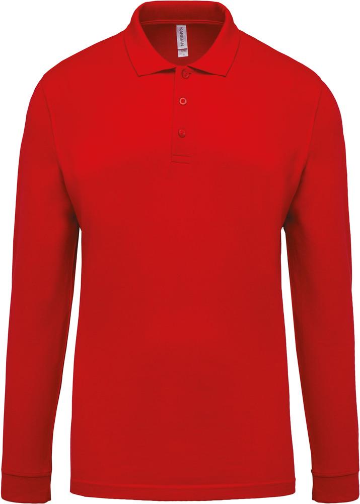 Kariban K256 - Men's long-sleeved piqué polo shirt