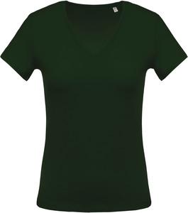 Kariban K390 - Ladies' short-sleeved V-neck T-shirt Forest Green