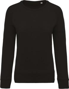 Kariban K481 - Ladies’ organic cotton crew neck raglan sleeve sweatshirt Black