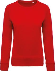 Kariban K481 - Ladies’ organic cotton crew neck raglan sleeve sweatshirt Red