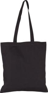 Kimood KI0250 - Cotton canvas shopper bag Black