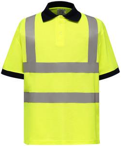 Yoko YHVJ210 - High Visibility Short Sleeve Polo Shirt Hi Vis Yellow